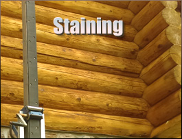  Middlefield, Ohio Log Home Staining